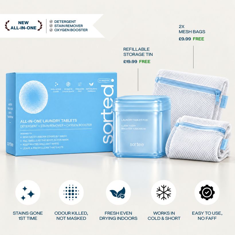 The sorted. Welcome Kit: box of tablets, refillable tin and two mesh bags